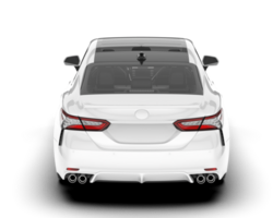 White modern car isolated on transparent background. 3d rendering - illustration png