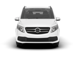 White city car isolated on transparent background. 3d rendering - illustration png