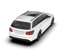 blanc ville voiture isolé sur transparent Contexte. 3d le rendu - illustration png