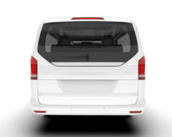 White city car isolated on transparent background. 3d rendering - illustration png