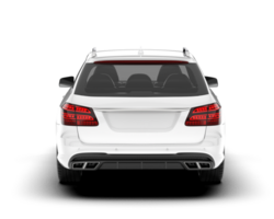 White city car isolated on transparent background. 3d rendering - illustration png