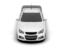 White city car isolated on transparent background. 3d rendering - illustration png