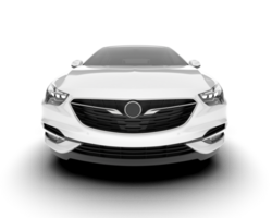 White modern car isolated on transparent background. 3d rendering - illustration png