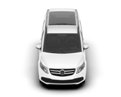 White city car isolated on transparent background. 3d rendering - illustration png