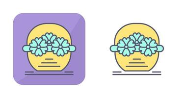 Flower Basket Vector Icon