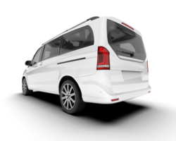 White city car isolated on transparent background. 3d rendering - illustration png