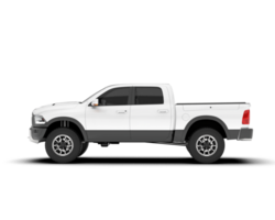 White pickup truck isolated on transparent background. 3d rendering - illustration png