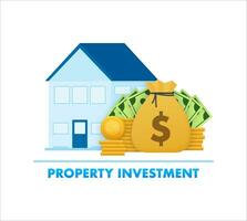 Flat property investment for concept design. Vector illustration design.