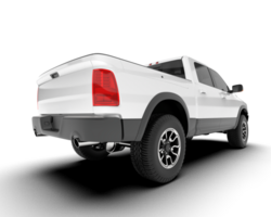 White pickup truck isolated on transparent background. 3d rendering - illustration png