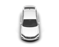 White city car isolated on transparent background. 3d rendering - illustration png