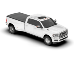 White pickup truck isolated on transparent background. 3d rendering - illustration png