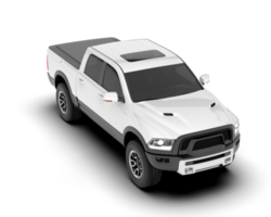 White pickup truck isolated on transparent background. 3d rendering - illustration png