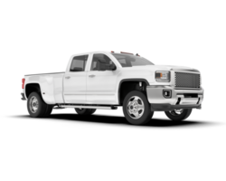 White pickup truck isolated on transparent background. 3d rendering - illustration png