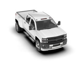 White pickup truck isolated on transparent background. 3d rendering - illustration png