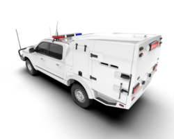 White pickup truck isolated on transparent background. 3d rendering - illustration png