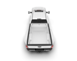 White pickup truck isolated on transparent background. 3d rendering - illustration png