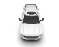 White pickup truck isolated on transparent background. 3d rendering - illustration png