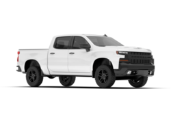 White pickup truck isolated on transparent background. 3d rendering - illustration png