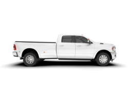 White pickup truck isolated on transparent background. 3d rendering - illustration png