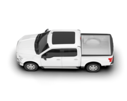 White pickup truck isolated on transparent background. 3d rendering - illustration png