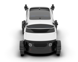 White city car isolated on transparent background. 3d rendering - illustration png