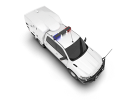 White pickup truck isolated on transparent background. 3d rendering - illustration png