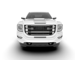 White pickup truck isolated on transparent background. 3d rendering - illustration png