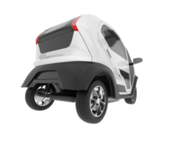 White city car isolated on transparent background. 3d rendering - illustration png