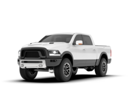 White pickup truck isolated on transparent background. 3d rendering - illustration png