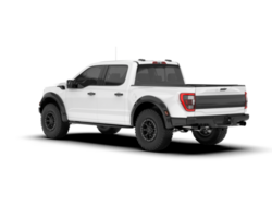 White pickup truck isolated on transparent background. 3d rendering - illustration png