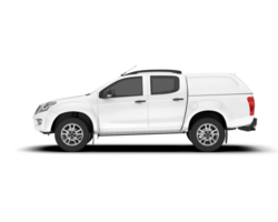 White pickup truck isolated on transparent background. 3d rendering - illustration png