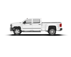 White pickup truck isolated on transparent background. 3d rendering - illustration png