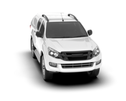 White pickup truck isolated on transparent background. 3d rendering - illustration png