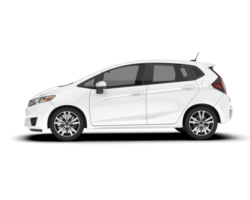 White city car isolated on transparent background. 3d rendering - illustration png