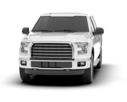 White pickup truck isolated on transparent background. 3d rendering - illustration png