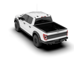 White pickup truck isolated on transparent background. 3d rendering - illustration png