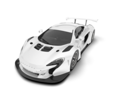 White sport car isolated on transparent background. 3d rendering - illustration png