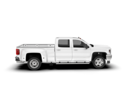 White pickup truck isolated on transparent background. 3d rendering - illustration png