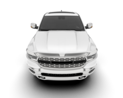 White pickup truck isolated on transparent background. 3d rendering - illustration png