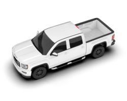vit plocka upp lastbil isolerat på transparent bakgrund. 3d tolkning - illustration png