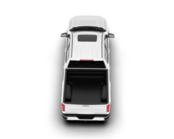 White pickup truck isolated on transparent background. 3d rendering - illustration png