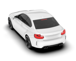 blanc sport voiture isolé sur transparent Contexte. 3d le rendu - illustration png