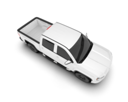 White pickup truck isolated on transparent background. 3d rendering - illustration png