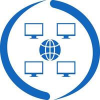 Unique Company Network Vector Icon