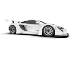 blanc sport voiture isolé sur transparent Contexte. 3d le rendu - illustration png