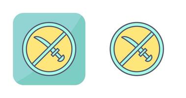 No Weapons Vector Icon