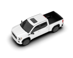 White pickup truck isolated on transparent background. 3d rendering - illustration png