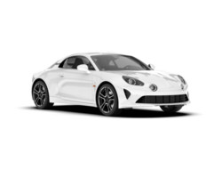 White sport car isolated on transparent background. 3d rendering - illustration png