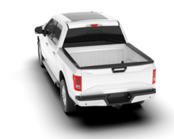 White pickup truck isolated on transparent background. 3d rendering - illustration png