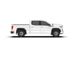 White pickup truck isolated on transparent background. 3d rendering - illustration png